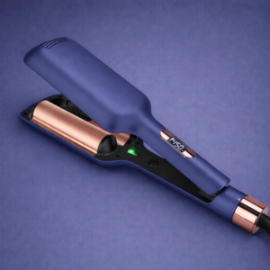 Twin Barrel Crimping Iron & Hair Waver – 1.25 Inch Navy Blue